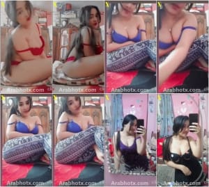 شرموطه مصريه ميلف بقميص نوم احمر تحك كسها و خرم طيزها في السرير من هيجانها