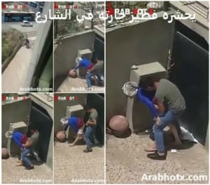 زنق جارته في الشارع تحت البيت ناك طيزها خلفي و الجيران بتصورهم و هو هايج عليها
